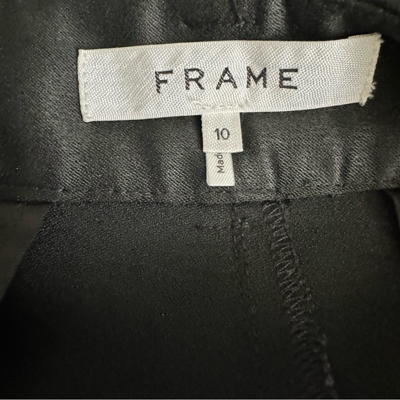 FRAME Crop Stretch Satin Flare Trouser Pants - Picture 6 of 7